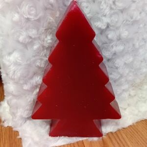 Crimson Holiday Tree Candle